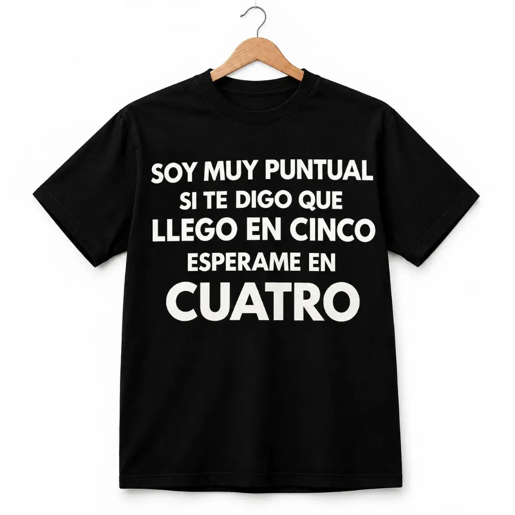SOY MUY PUNTUAL SI TE DIGO QUE LLEGO EN CINCO ESPERAME EN CUATRO